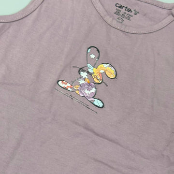 PURPLE RABBIT PRINT HALF BODY ROMPER